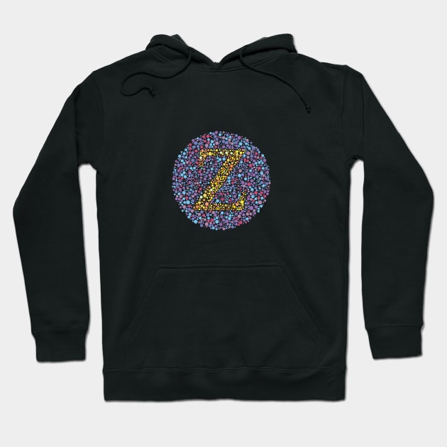 “Z” Ishihara Test Hoodie by CorneaDesigns